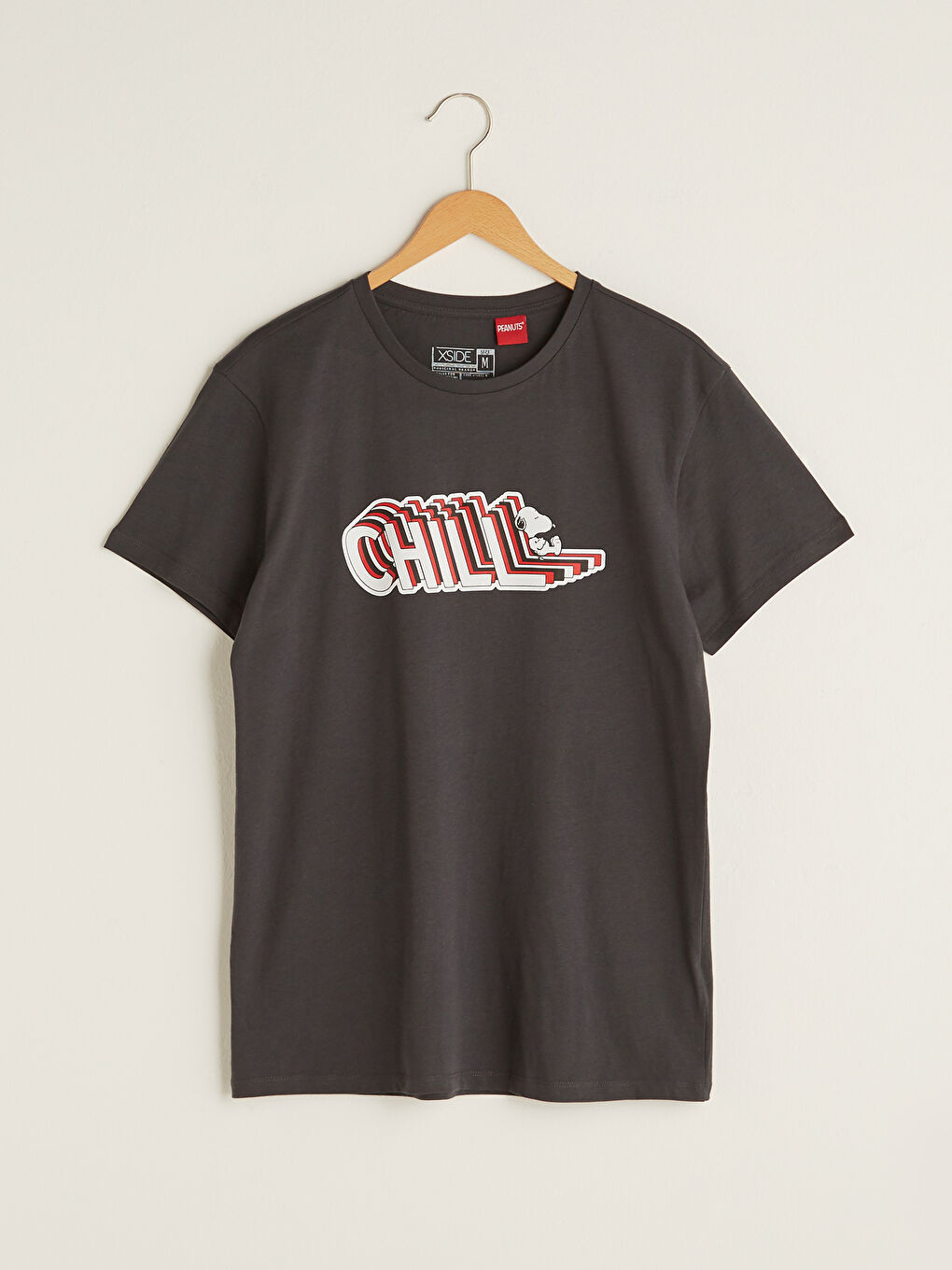 Crew Neck Short Sleeve Snoopy Printed Jersey Men's T-Shirt-5