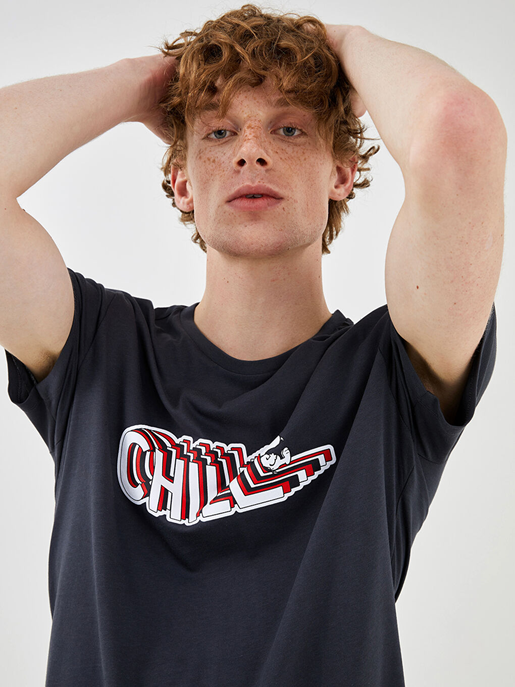 Crew Neck Short Sleeve Snoopy Printed Jersey Men's T-Shirt-2