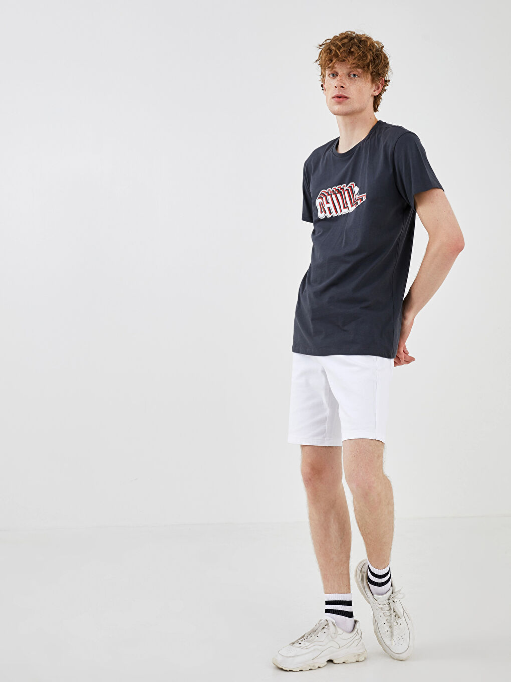 Crew Neck Short Sleeve Snoopy Printed Jersey Men's T-Shirt-3