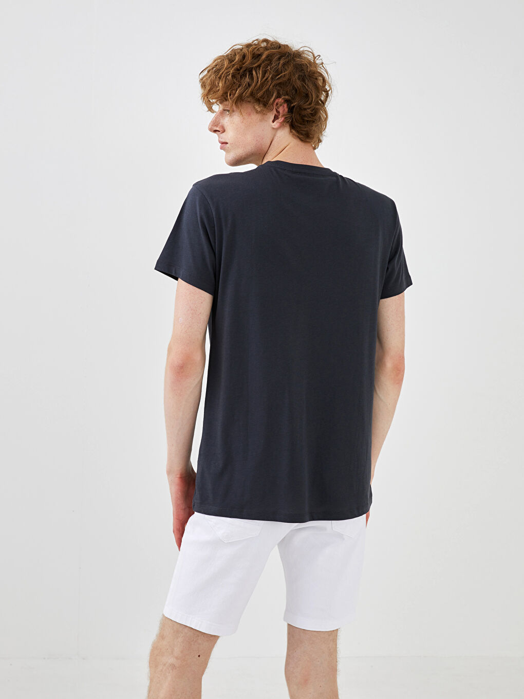 Crew Neck Short Sleeve Snoopy Printed Jersey Men's T-Shirt-4