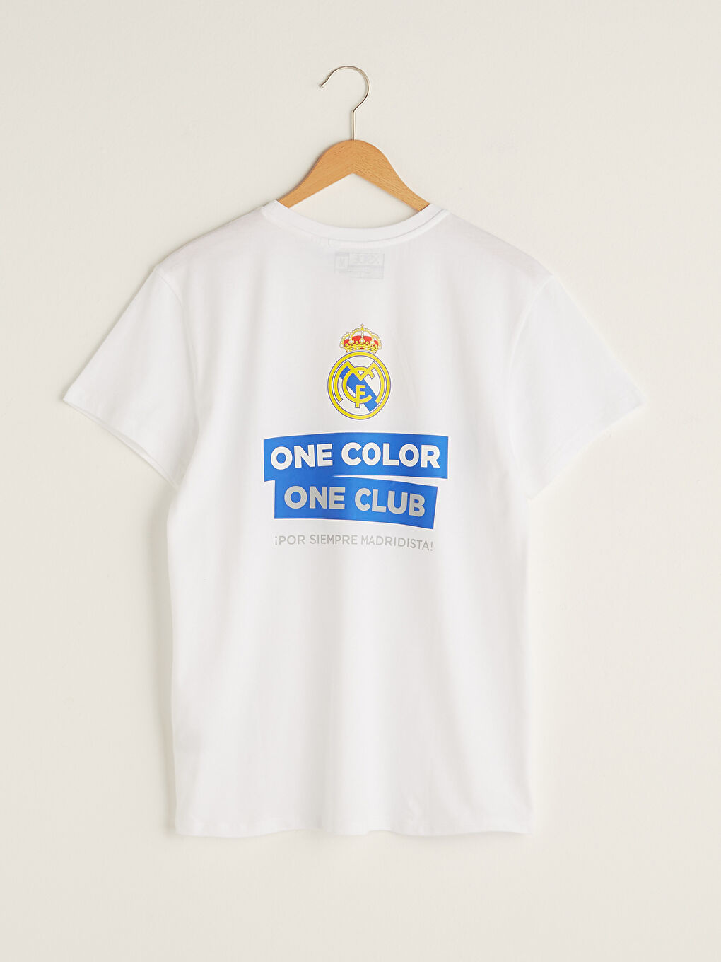 T-shirt de Supporter pour Hommes en Coton Peigné Imprimé Real Madrid à Manches Courtes et Col Rond-6