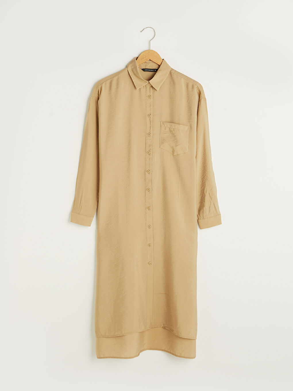 قميص تونيك للسيدات بأكمام طويلة وتفاصيل جيب-4