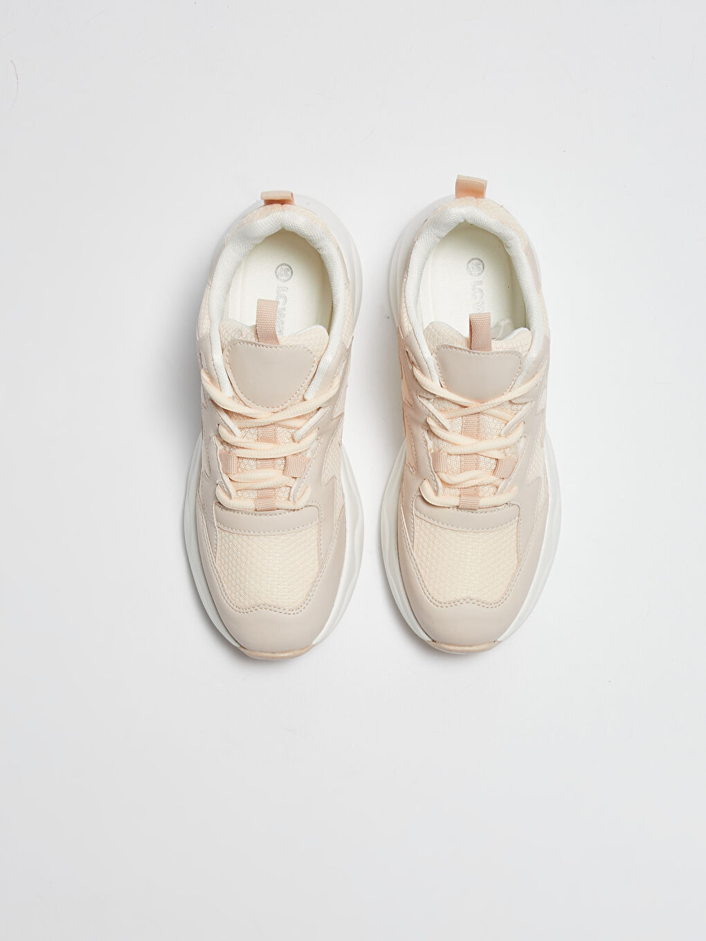 Pembe Bağcıklı Kalın Taban Kadın Spor Ayakkabı-5