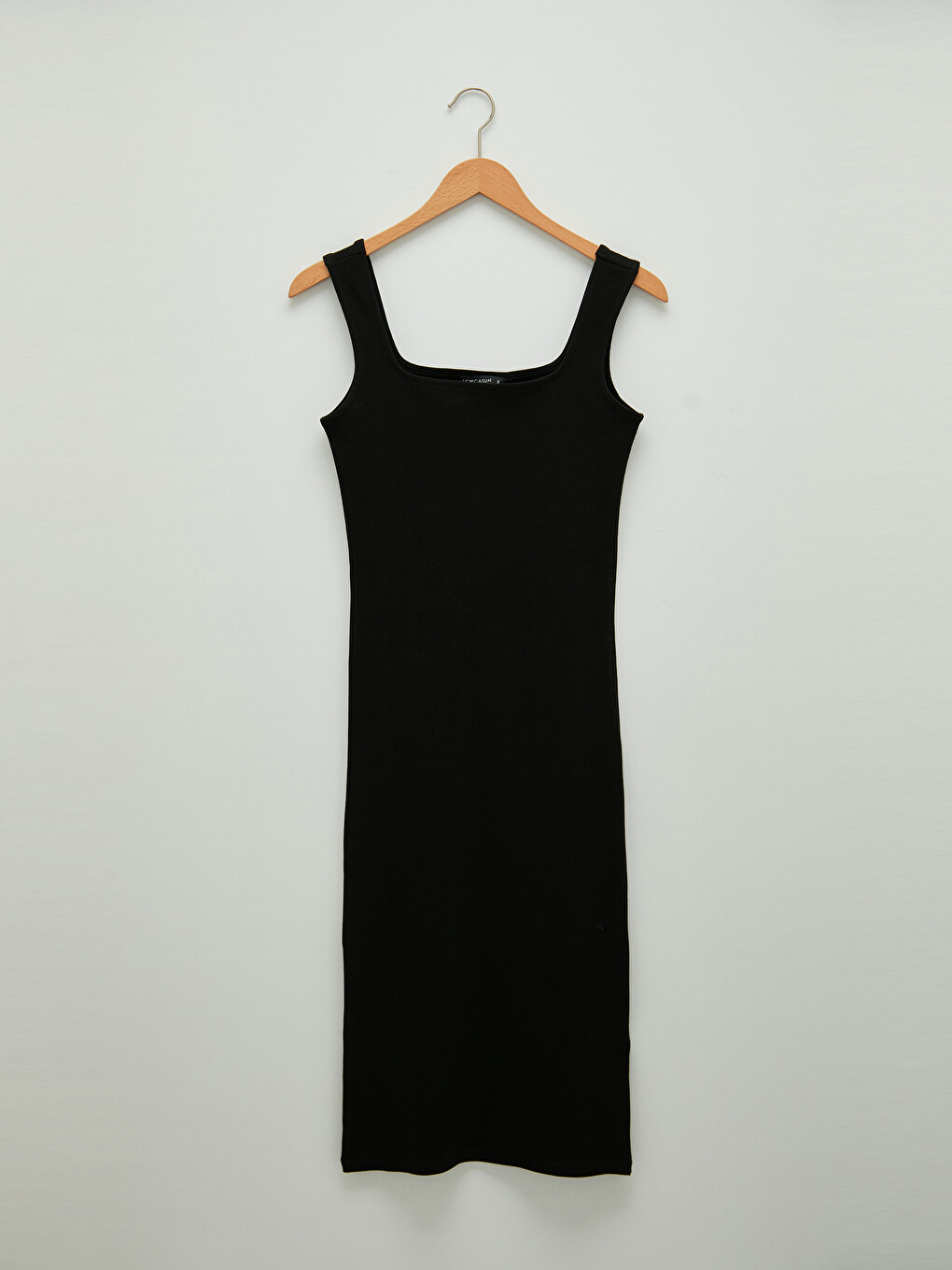 Square Collar Straight Strap Cotton Women's Dress-6
