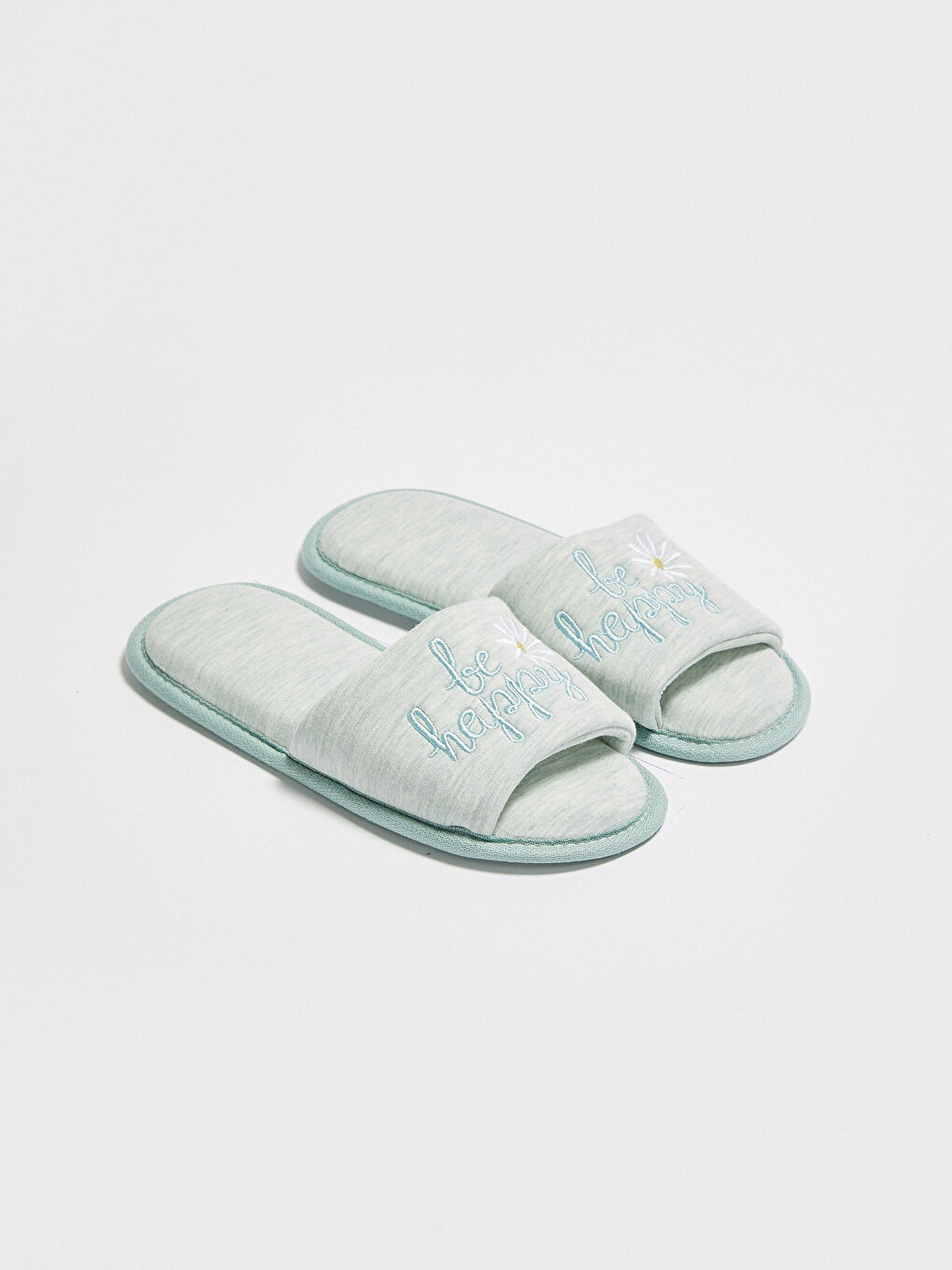 LCW STEPS Slogan Embroidered Women's House Slippers -S1IT90Z8-RQ2
