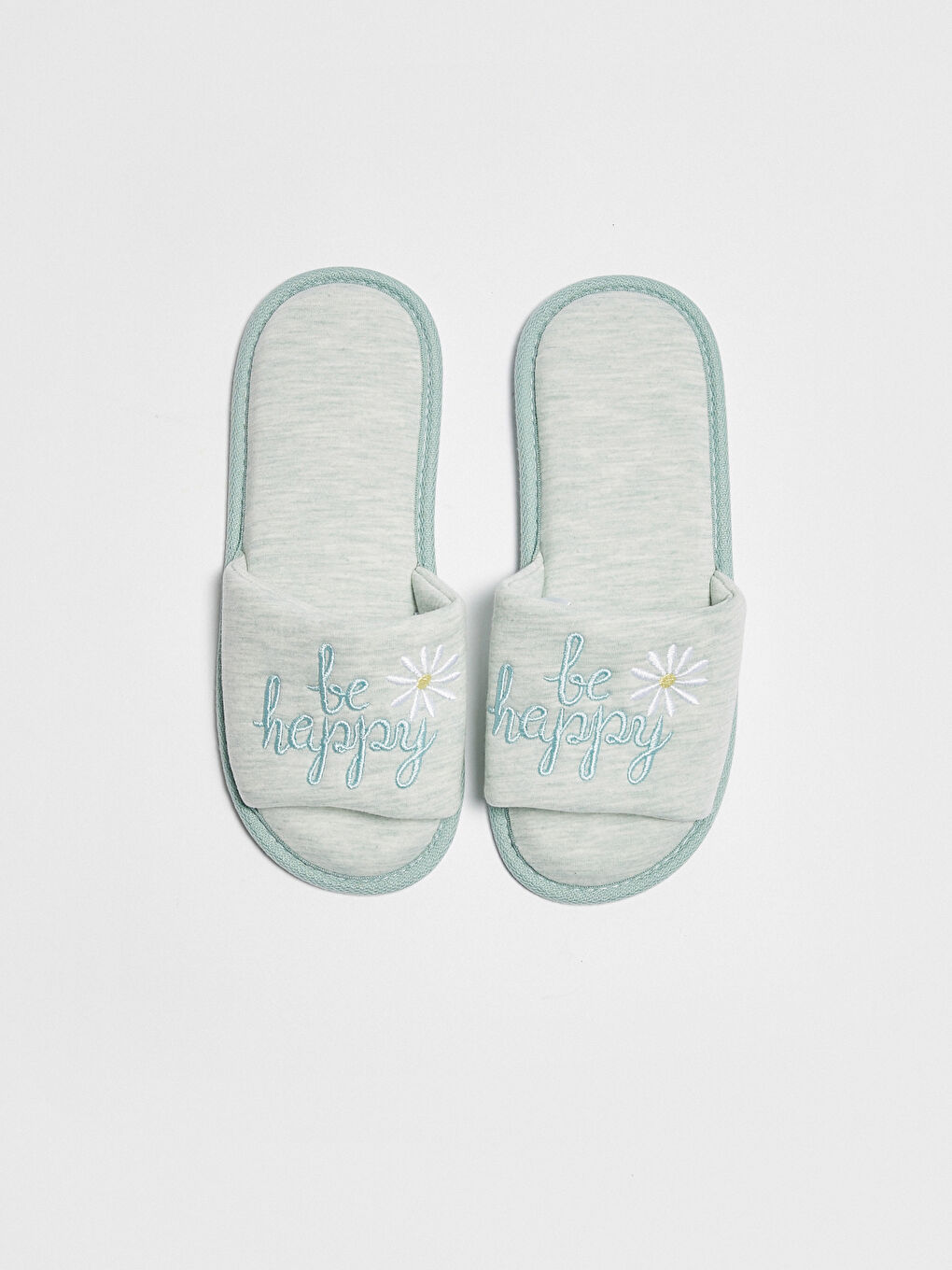LCW STEPS Slogan Embroidered Women's House Slippers -S1IT90Z8-RQ2