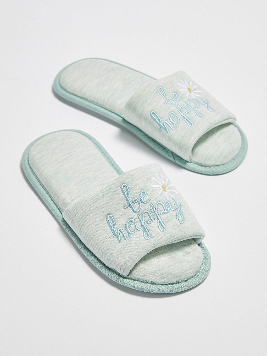 LCW STEPS Slogan Embroidered Women's House Slippers -S1IT90Z8-RQ2