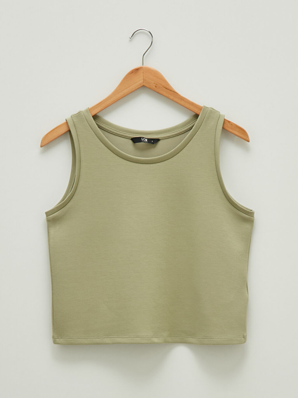 LCW Vision Women's Crew Neck Plain Tank Top -S1IV06Z8-GHY