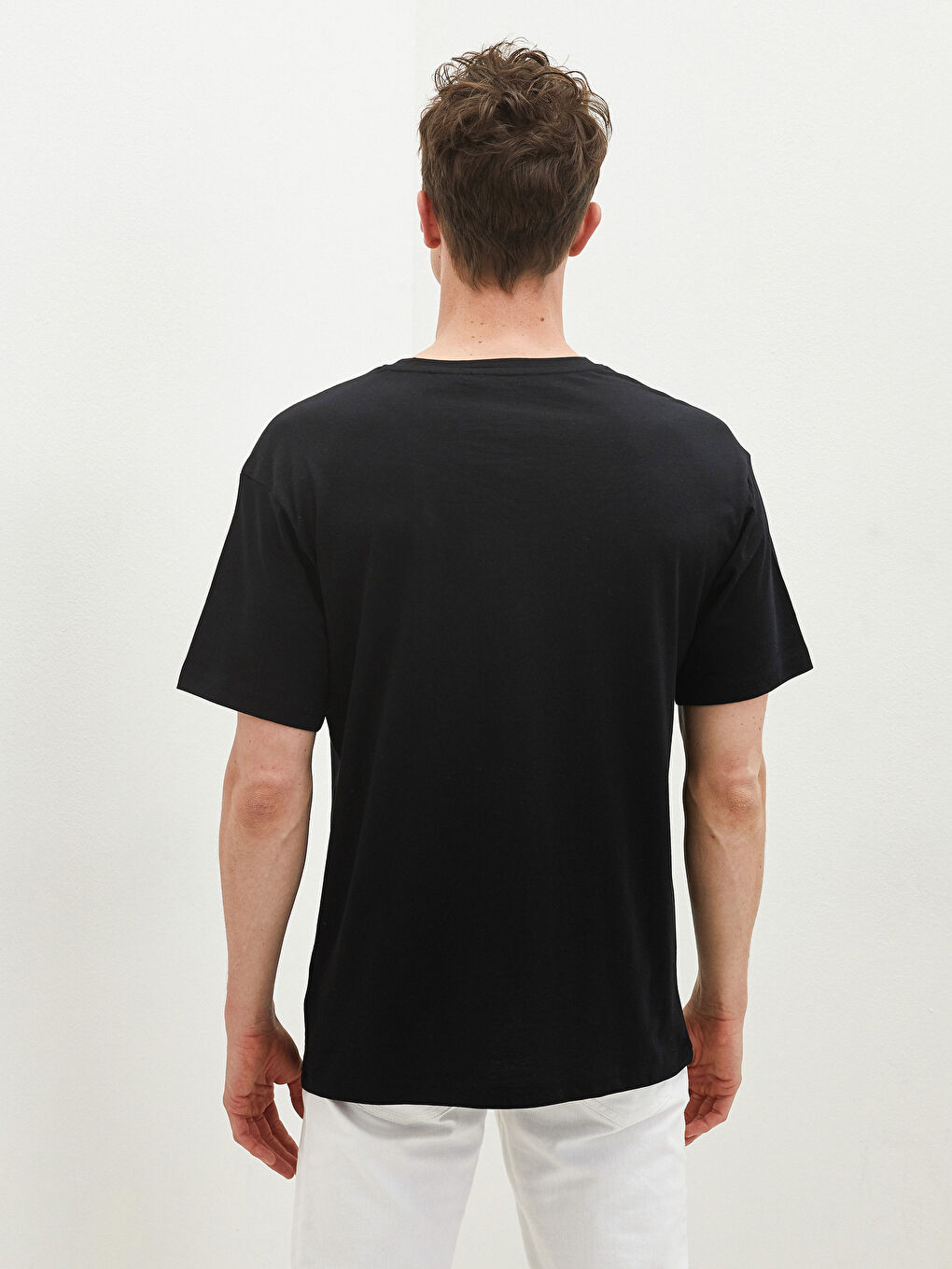 Crew Neck Rick and Morty Printed Jersey Men's T-Shirt-3