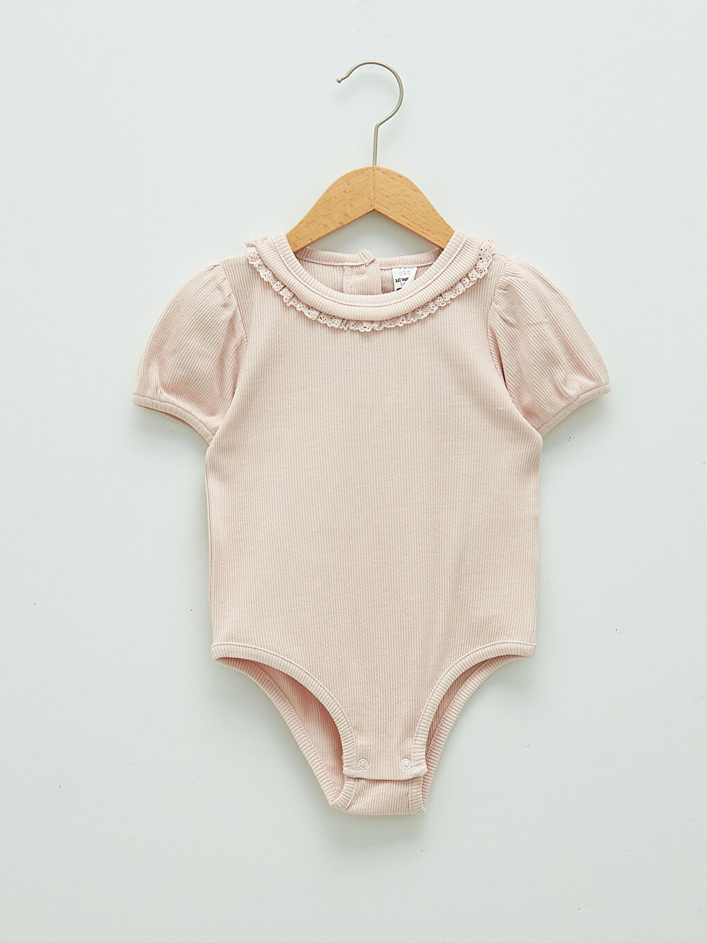 Body cu Guler Rotund și Mânecă Scurtă cu Capse pentru Bebeluși