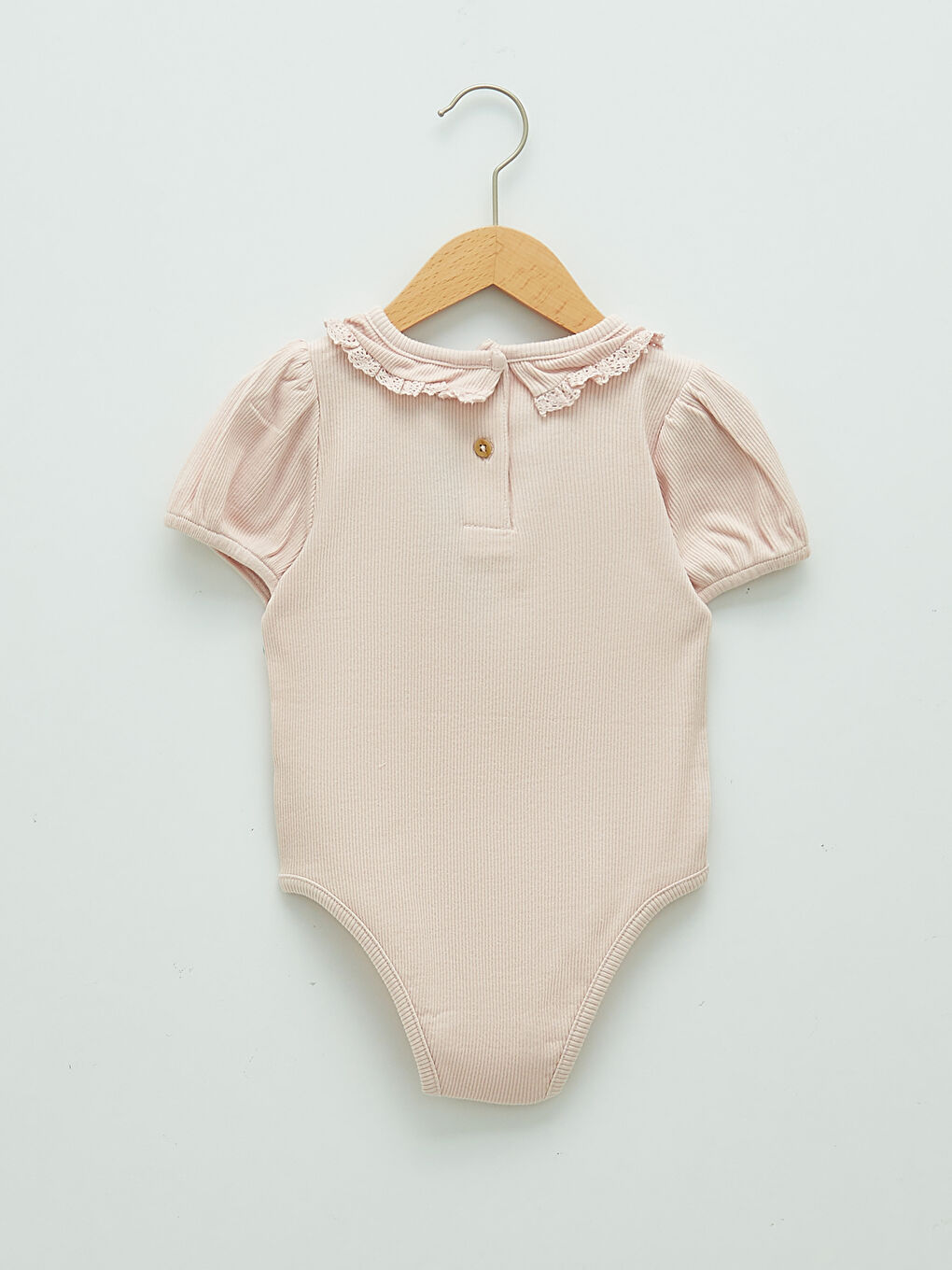 Body cu Guler Rotund și Mânecă Scurtă cu Capse pentru Bebeluși-1