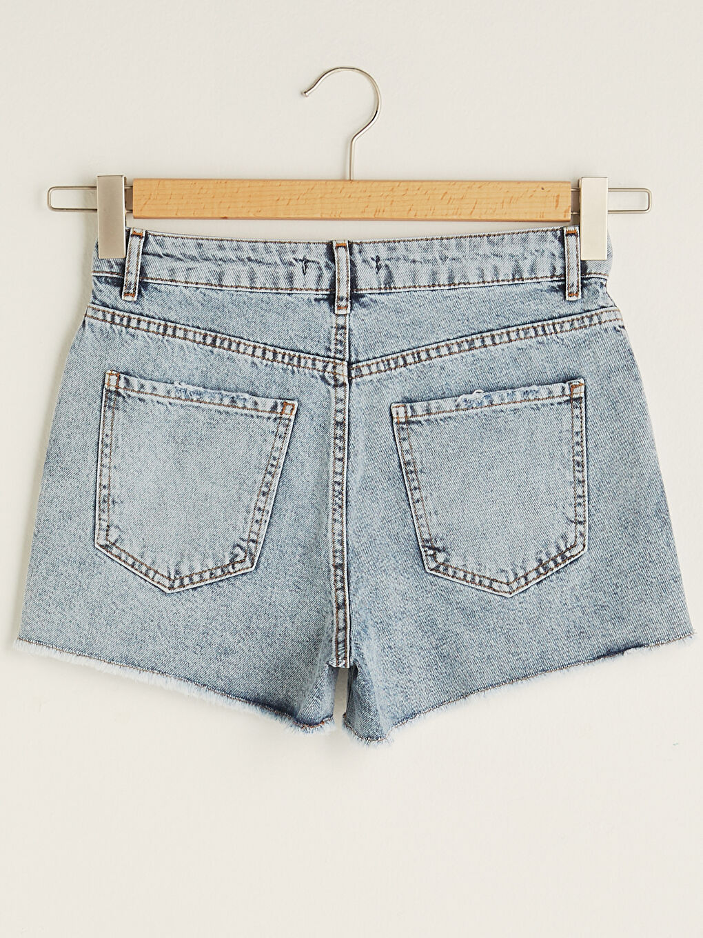 İndigo Mom Fit Baskılı Kadın Rodeo Jean Şort-6