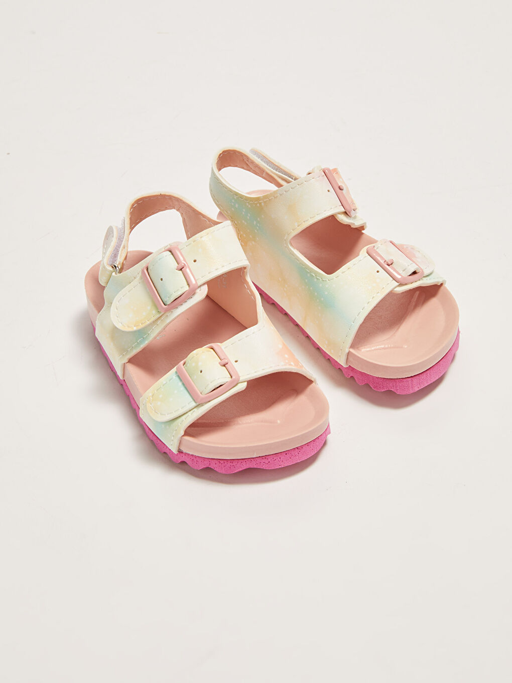 Sandales Bébé Fille À Double Bride Et Fermeture Velcro