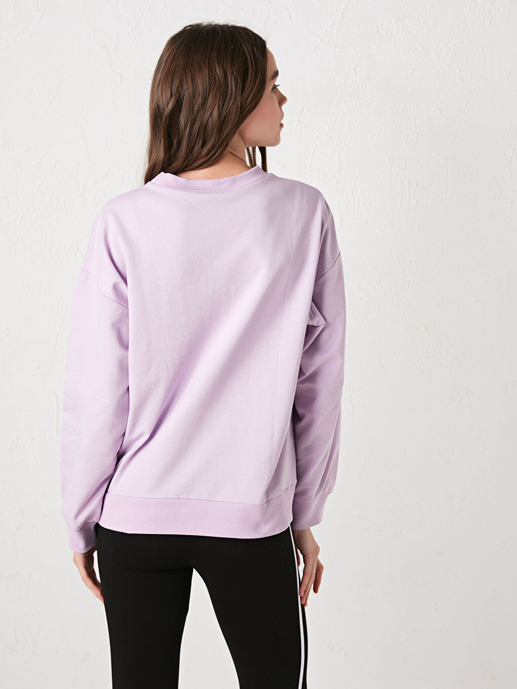 Crew Neck Printed Long Sleeve Women's Sweatshirt-4