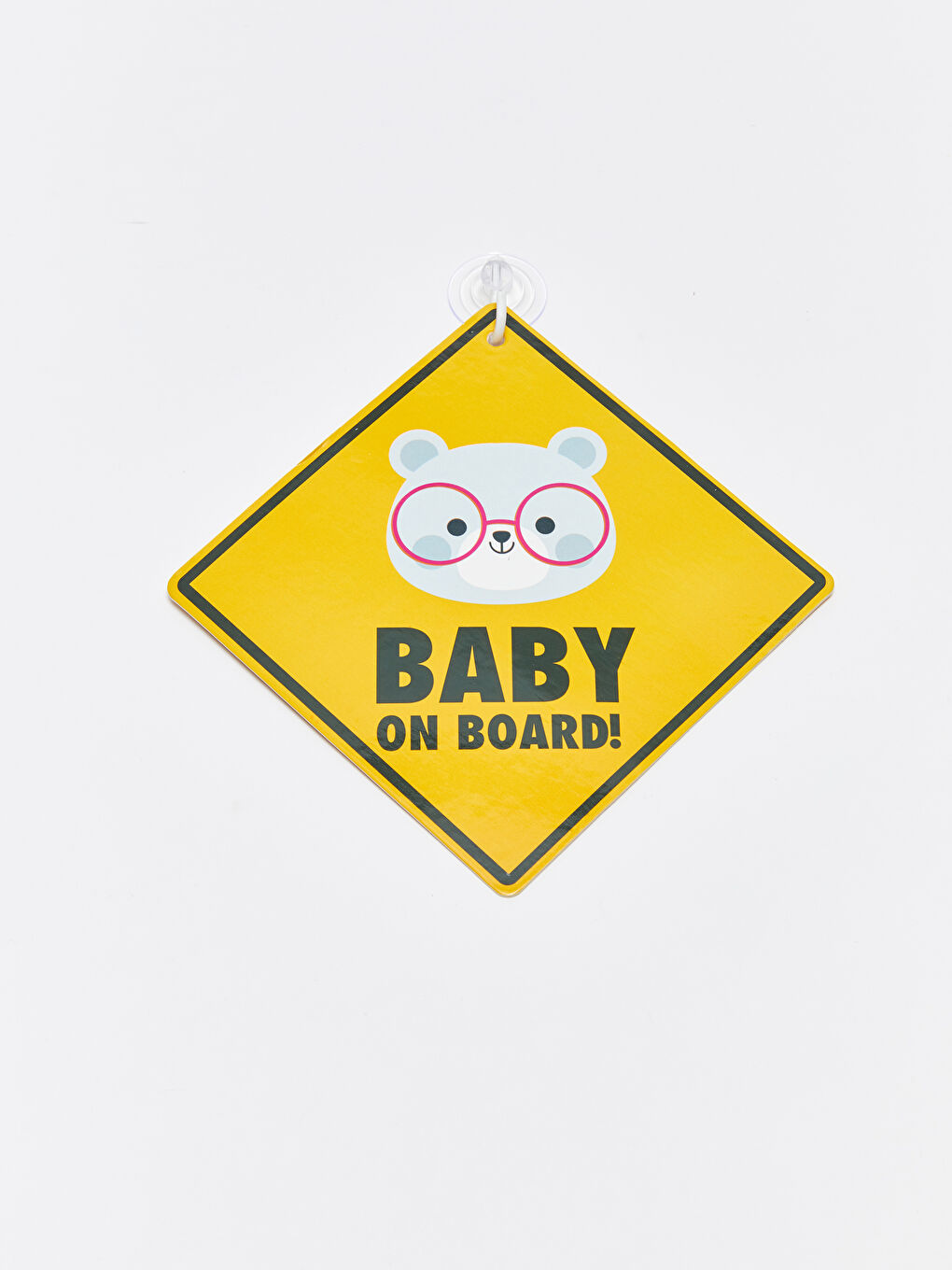 There is a Baby with Suction Cup Warning Sign-1