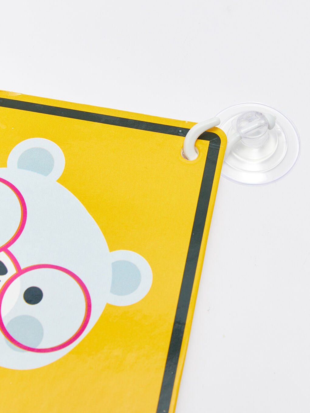 There is a Baby with Suction Cup Warning Sign-2