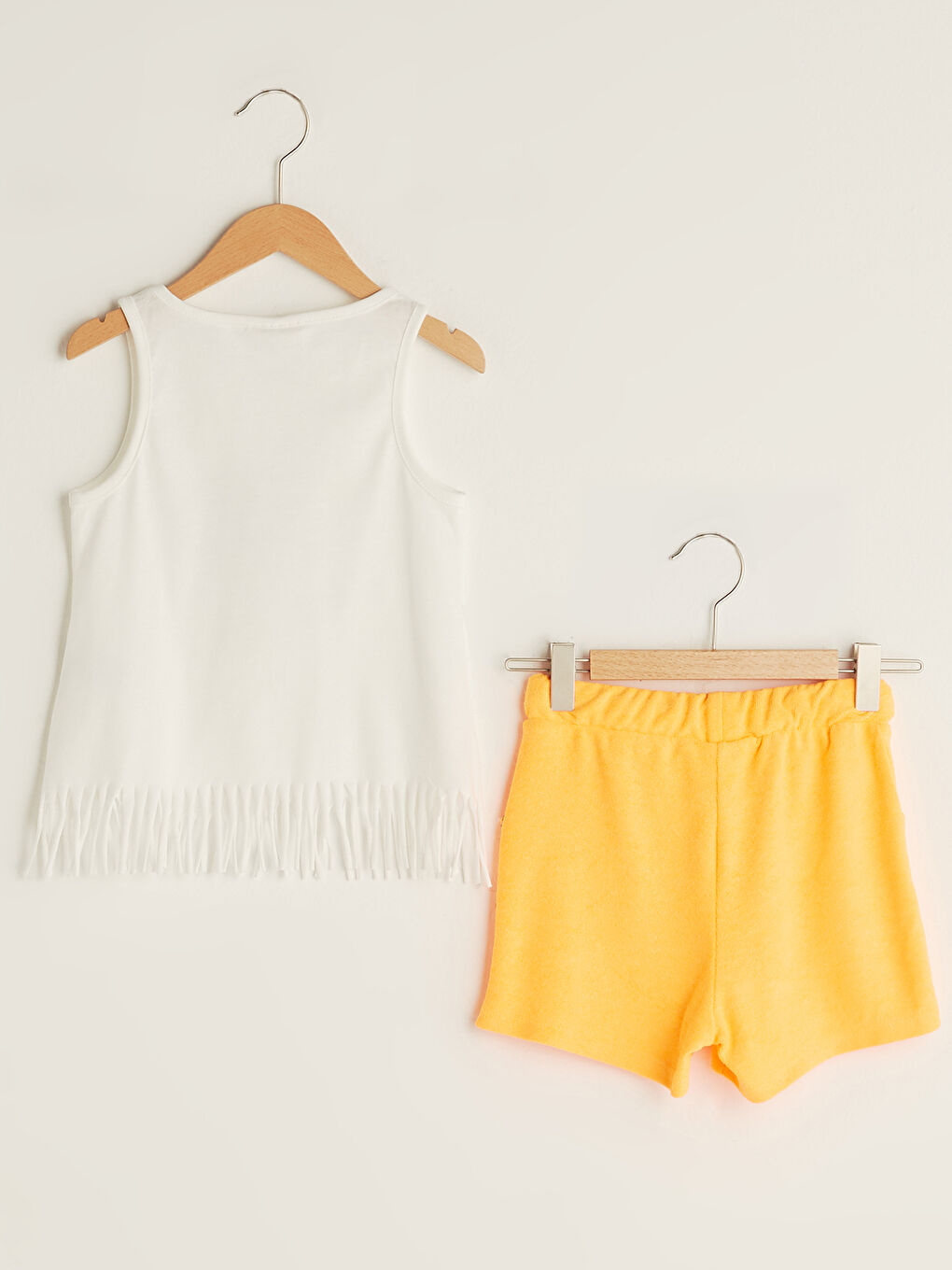 Ensemble Débardeur et Short Fille Imprimé à Sequins et Broderies Col Rond-1