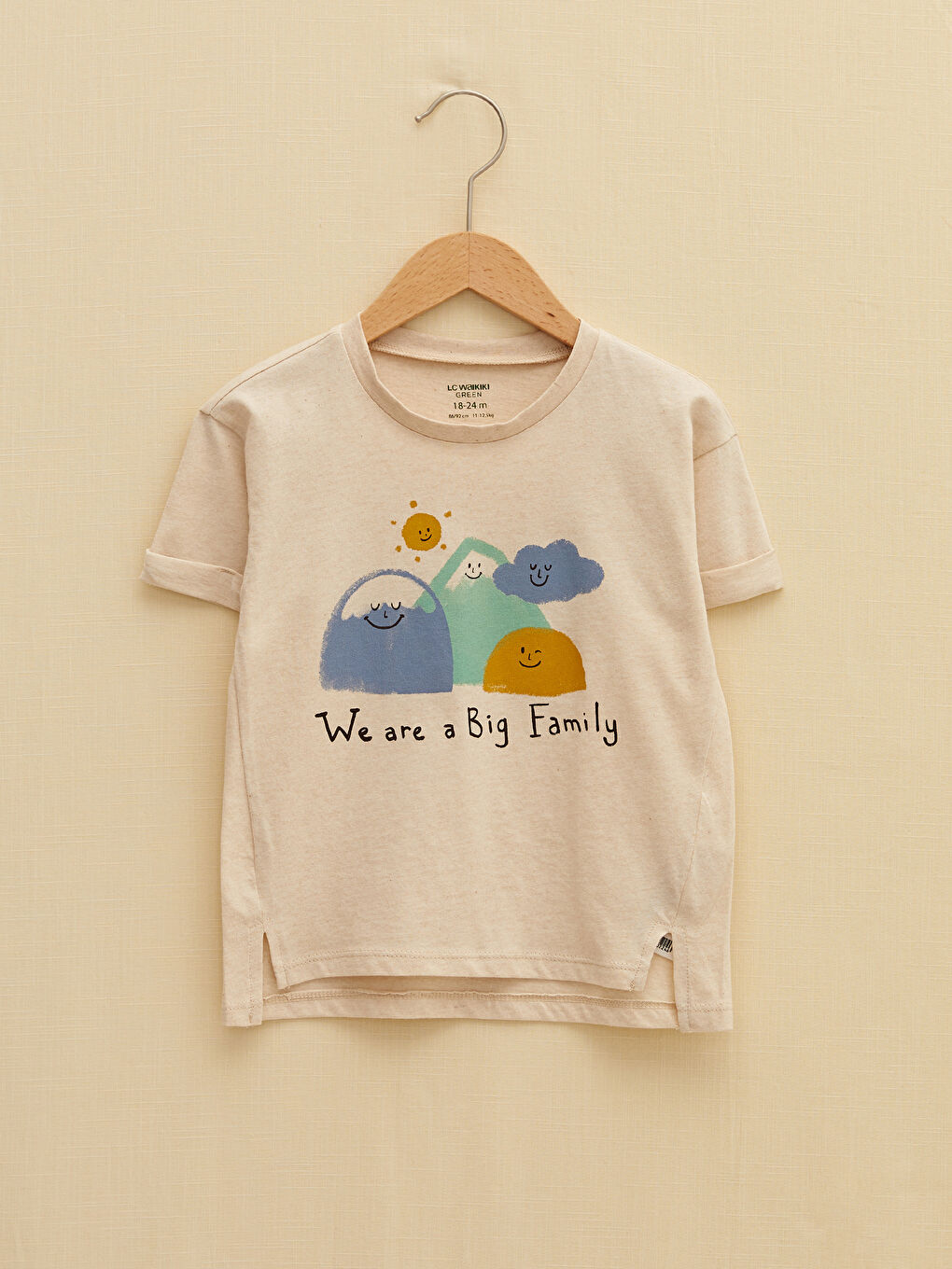 Crew Neck Short Sleeve Printed Baby Boys' T-Shirt