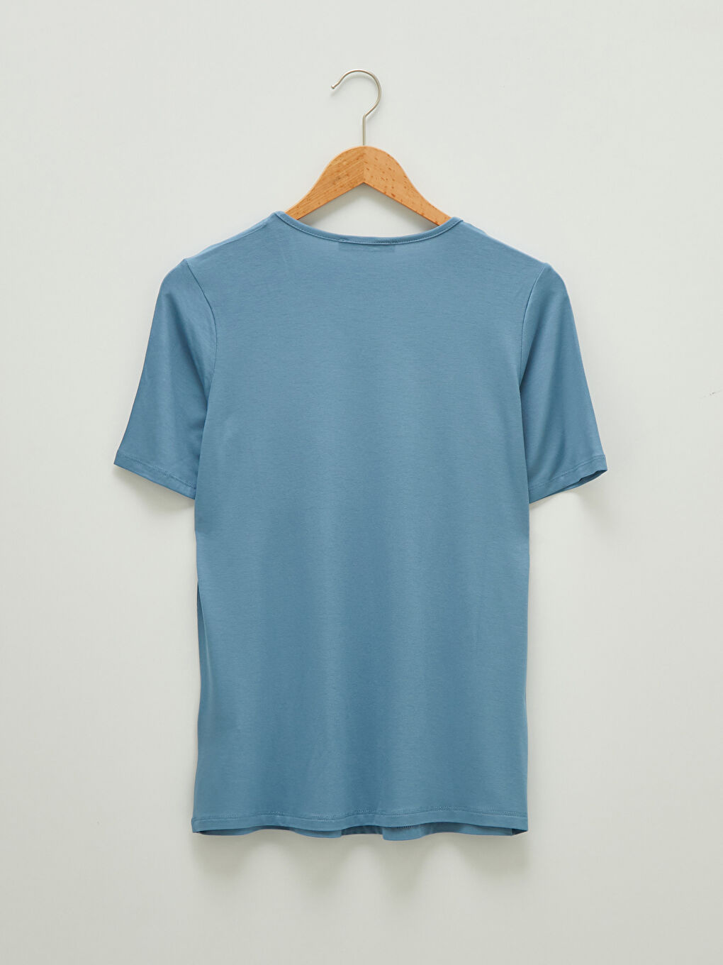 V Neck Embroidery Detailed Short Sleeve Women's Blouse-6