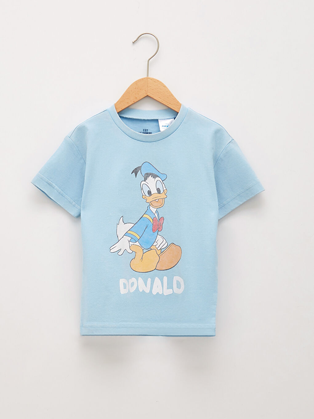 Crew Neck Short Sleeve Donald Duck Printed Baby Boys' T-Shirt