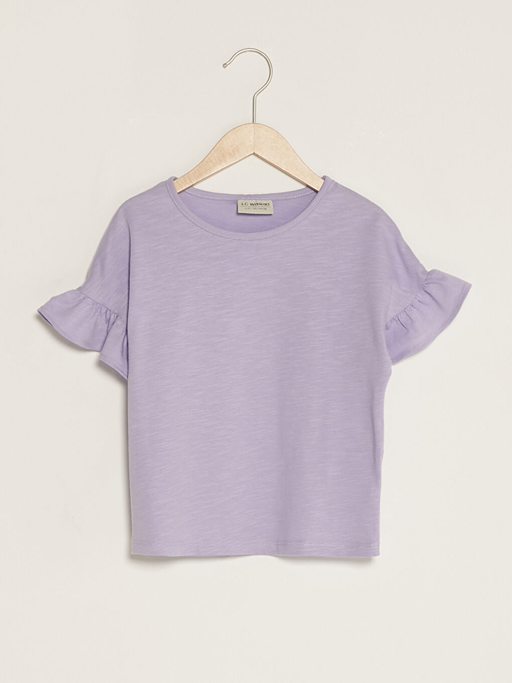 Crew Neck Basic Short Sleeve Girls' T-Shirt