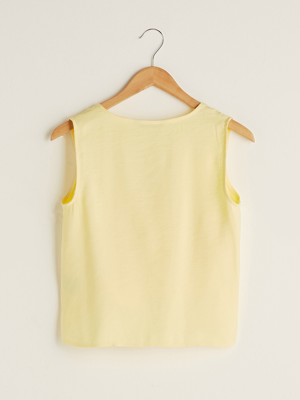 V-Neck Button Closure Straight Waist Tie Detail Women's Blouse-6