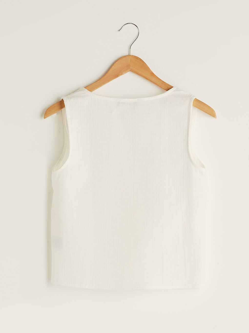 Blouse Pour Femmes En Tissu Froissé Court Boutonné À Détails Noués Et Encolure En V-6