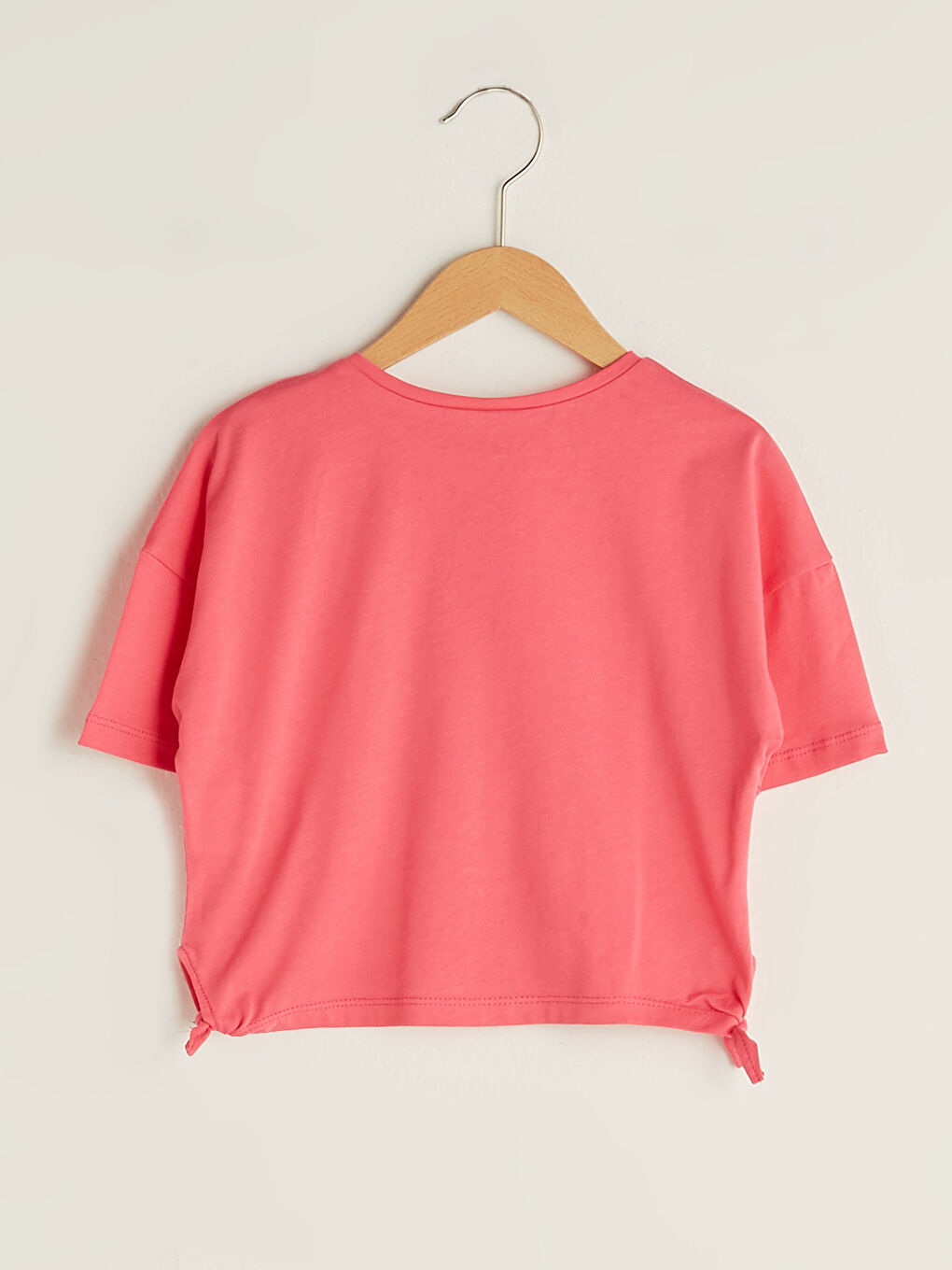 Футболка с круглым вырезом, с принтом, с коротким рукавом, для девочек-1