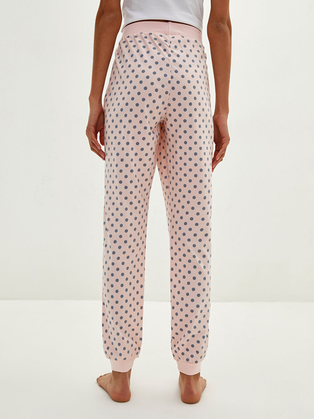 Bas de pyjama en coton à pois à taille élastique pour Femmes-3