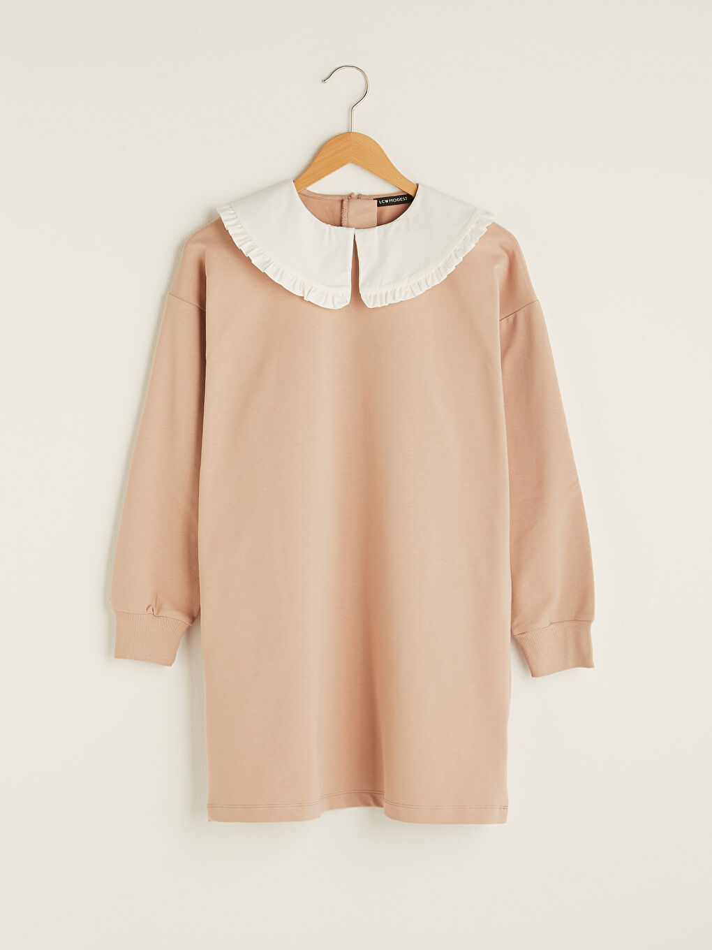 Tunică tip hanorac pentru Femei cu Guler Baby, Mânecă Lungă, Croială Dreaptă-5