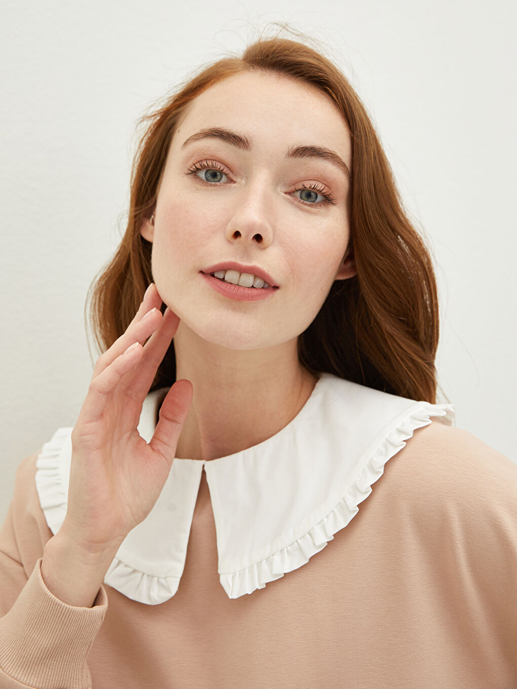 Tunică tip hanorac pentru Femei cu Guler Baby, Mânecă Lungă, Croială Dreaptă-2