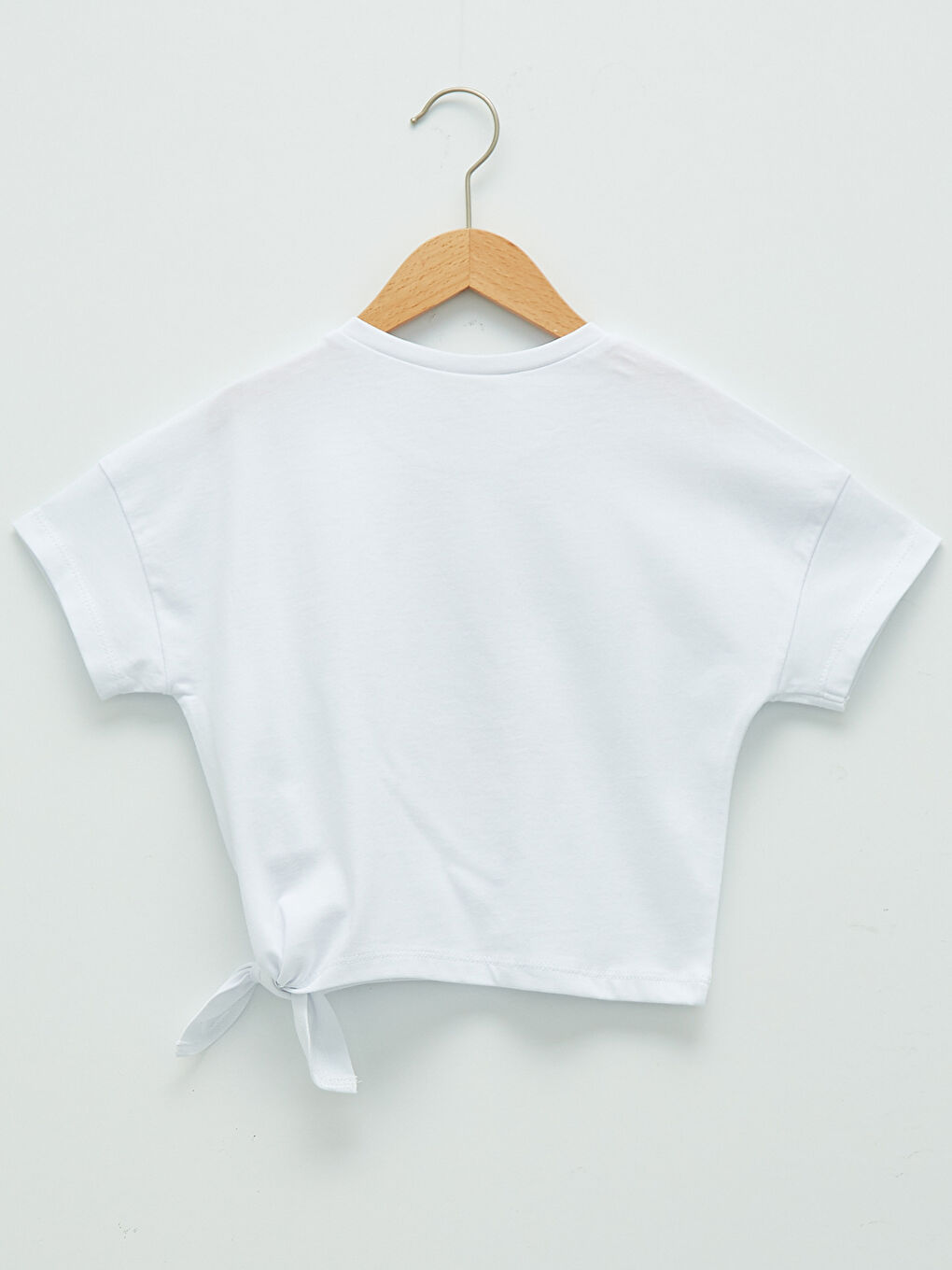 Crew Neck Printed Short Sleeve Girls' T-Shirt-2