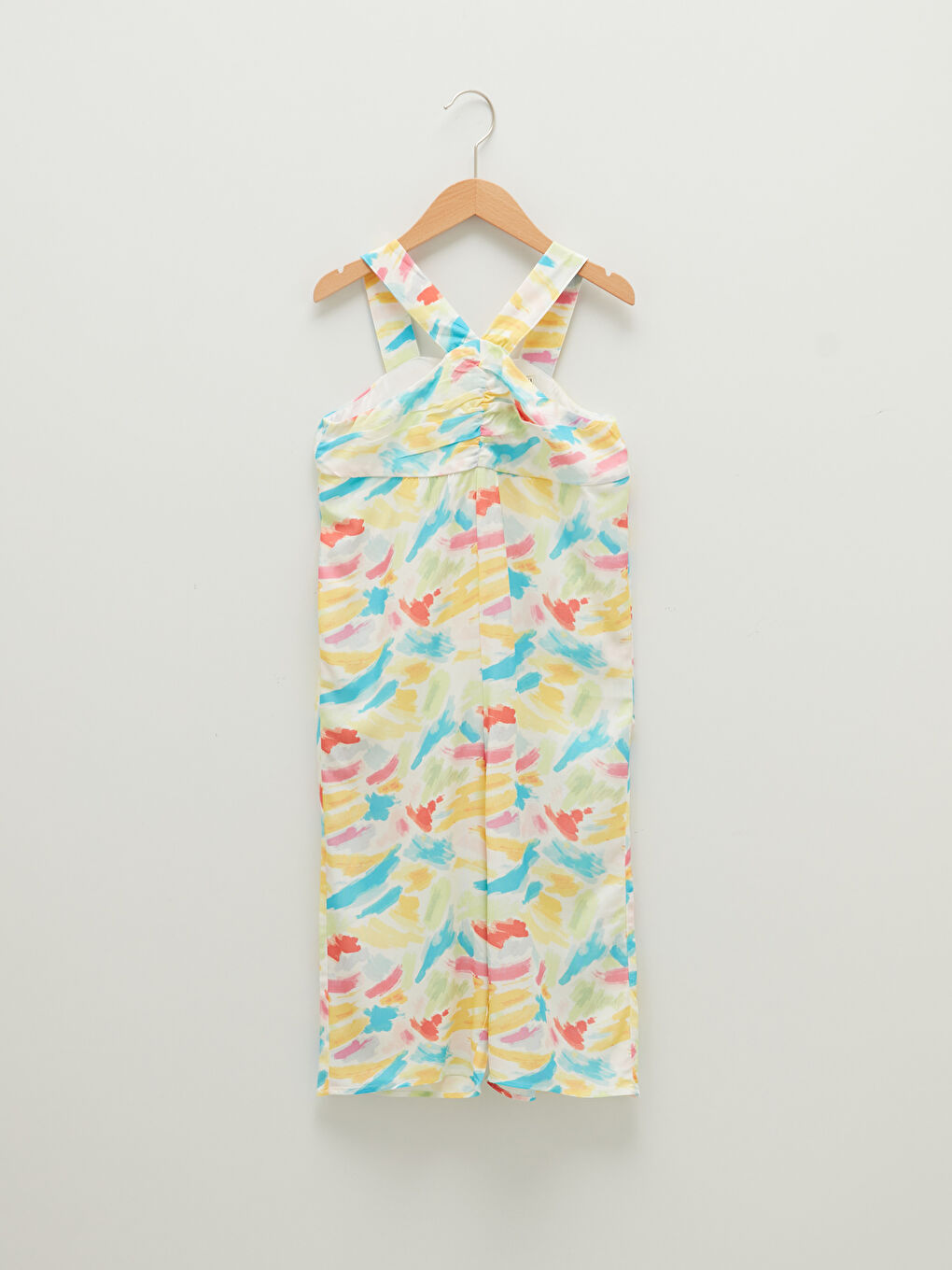 LC WAIKIKI Combinaison Fille en Viscose à Fines Bretelles Imprimée -S1J470Z4-LU7
