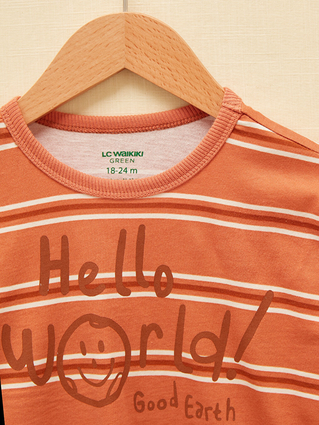 Turuncu Bisiklet Yaka Kısa Kollu Baskılı Erkek Bebek Tişört-2