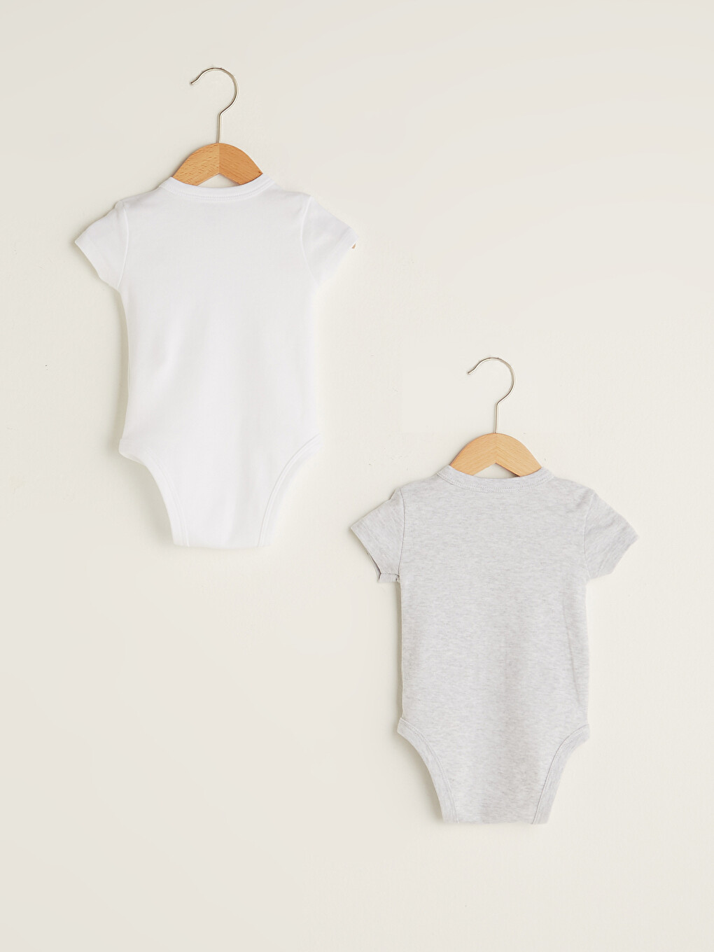 Umschlagkragen Kurzarm Bedruckter Baumwoll-Baby-Jungen-Body mit Druckknopf 2 Stück-1