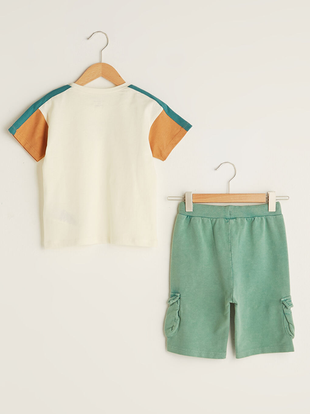 Crew Neck Short Sleeve Baby Boys' T-Shirt and Shorts 2 Pack Set-1