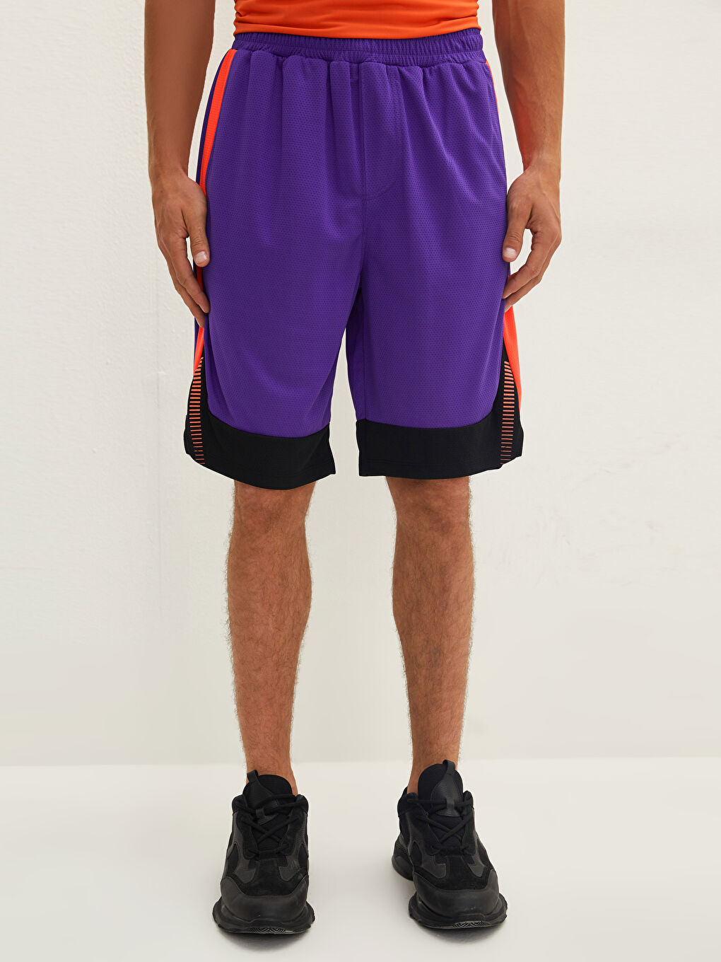 XSIDE ACTIVE Mor Rahat Kalıp Erkek Basketbol Şortu - 3