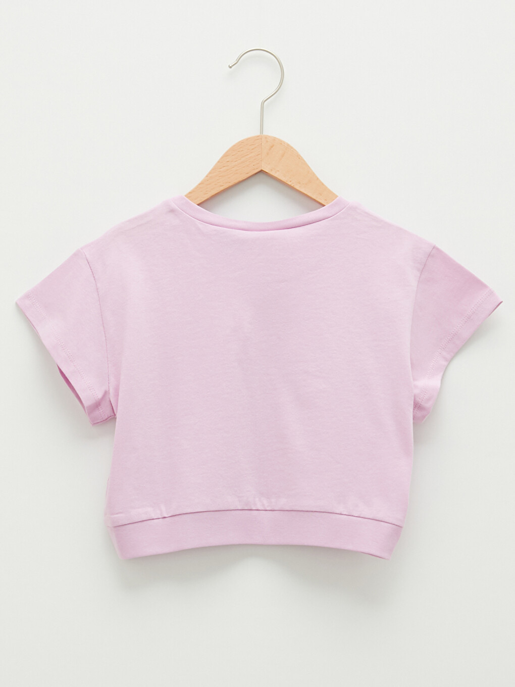 Crew Neck Elsa Printed Short Sleeve Girls' T-shirt-1