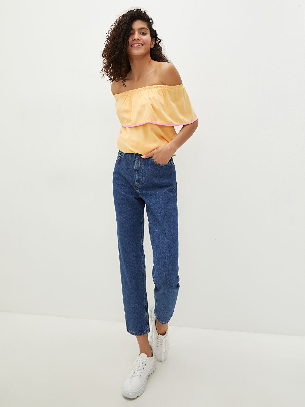 Blouse Femme en Viscose à Détails Volants Col Bateau Combinaison Mère Fille-3