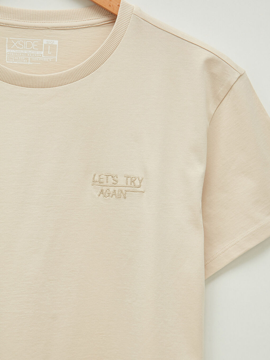 Bisiklet Yaka Kısa Kollu Baskılı Penye Erkek Tişört-6