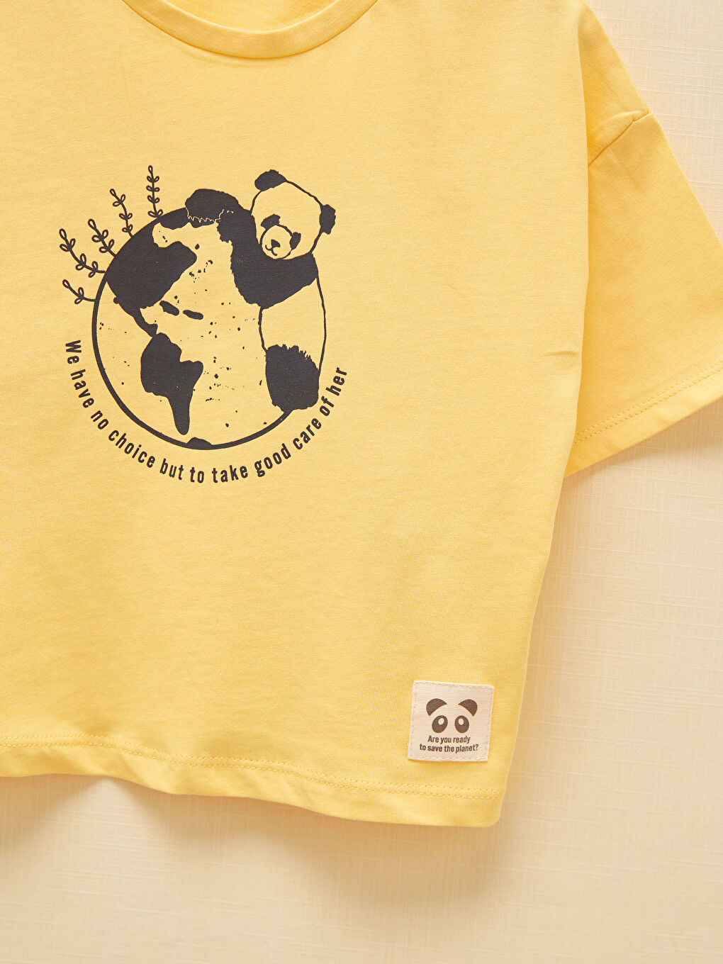 Crew Neck Printed Short Sleeve Girls' T-Shirt-2