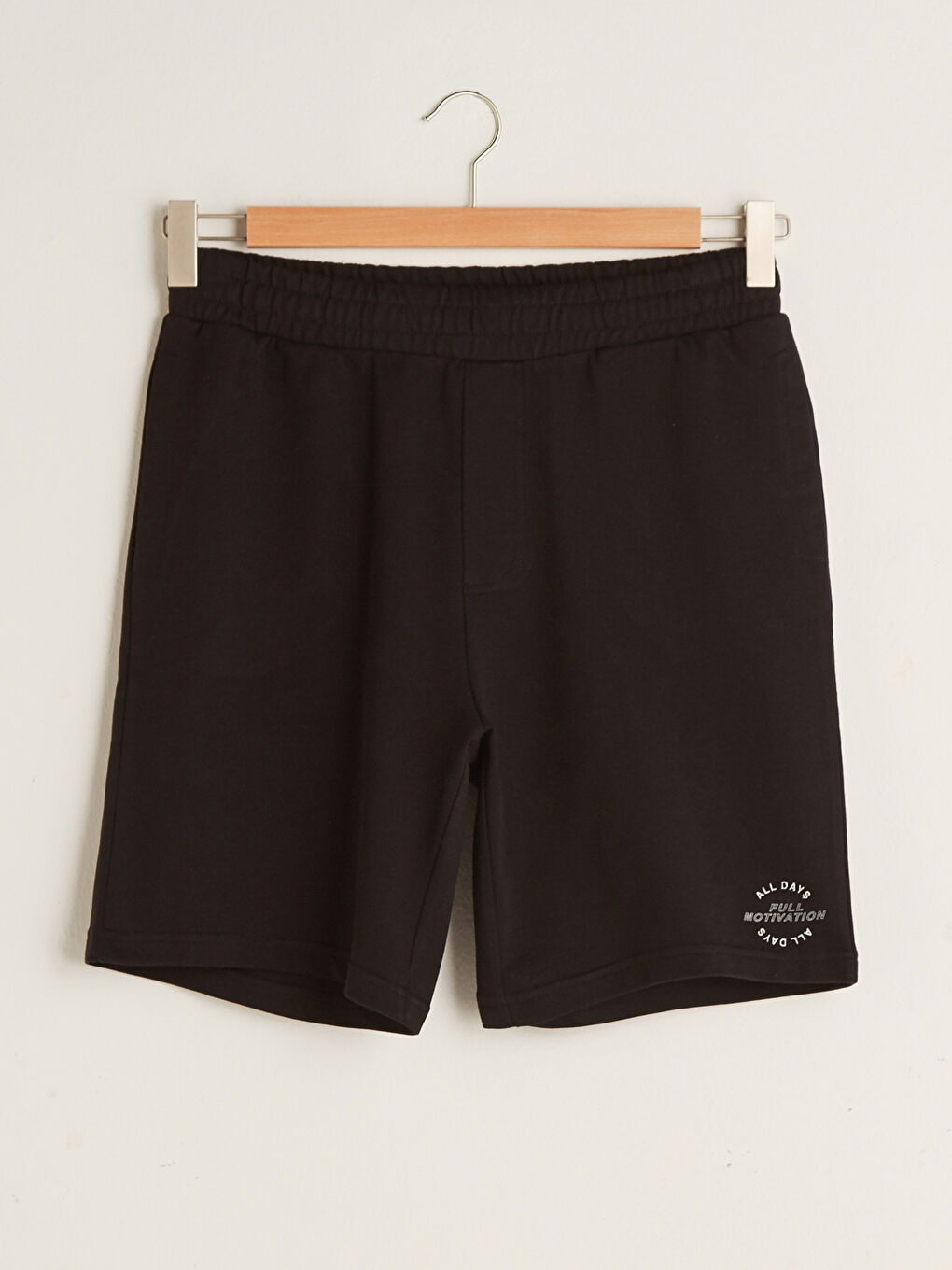 Siyah Standart Kalıp Erkek Aktif Spor Şort-6