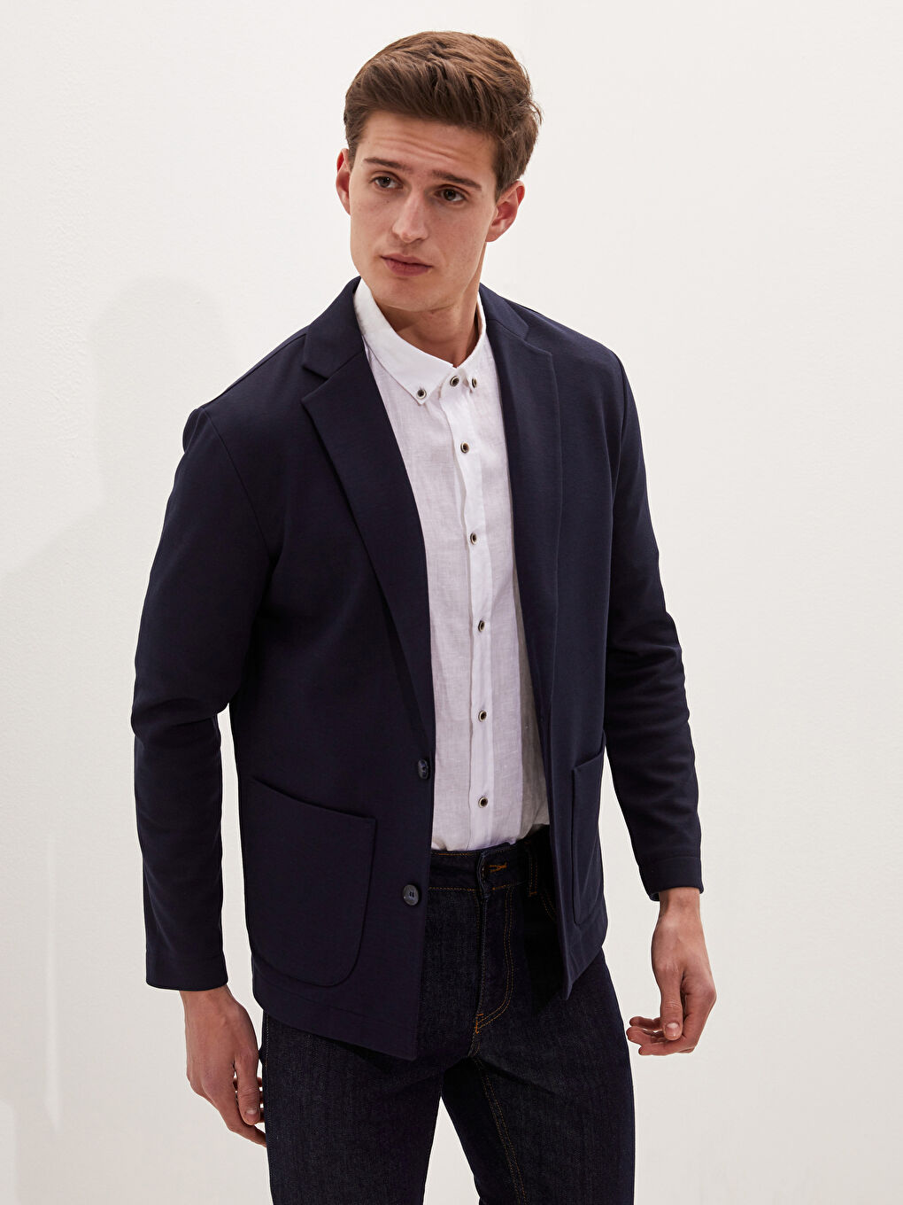 Standard Pattern Textured Men's Jacket