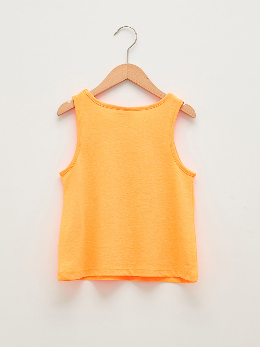 Turuncu Bisiklet Yaka Baskılı Kız Çocuk Atlet-1