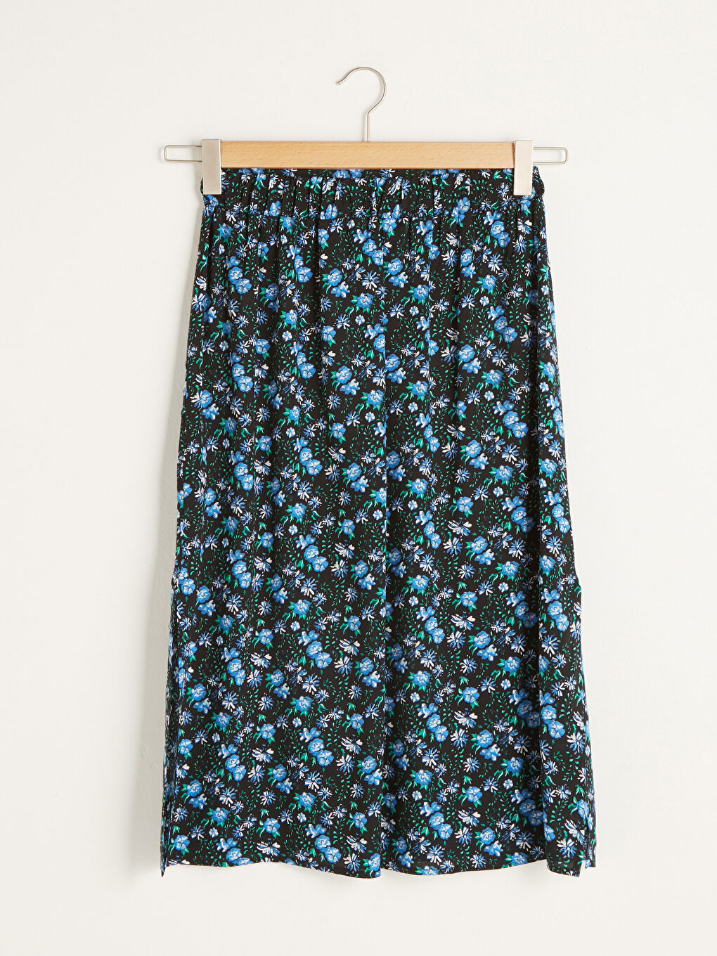 LCW Vision Elastic Waist Floral Flower Poplin Woman Skirt -S1JE30Z8-F9C