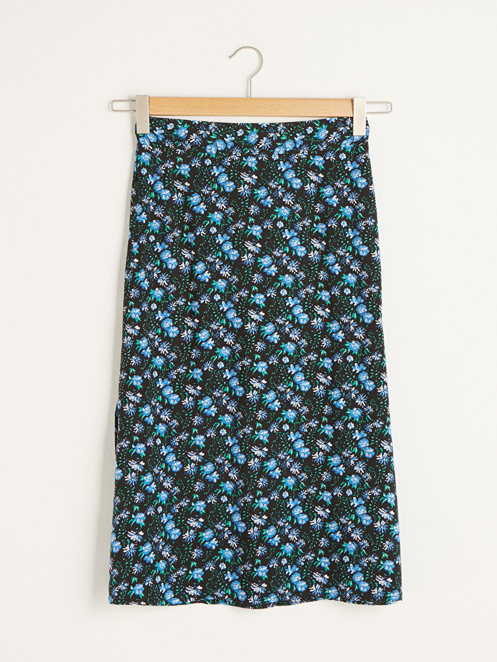 LCW Vision Elastic Waist Floral Flower Poplin Woman Skirt -S1JE30Z8-F9C