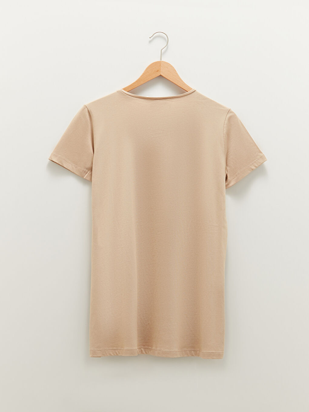 Rundhalsausschnitt Gerade Kurzarm Baumwolle T-Shirt für Damen-6