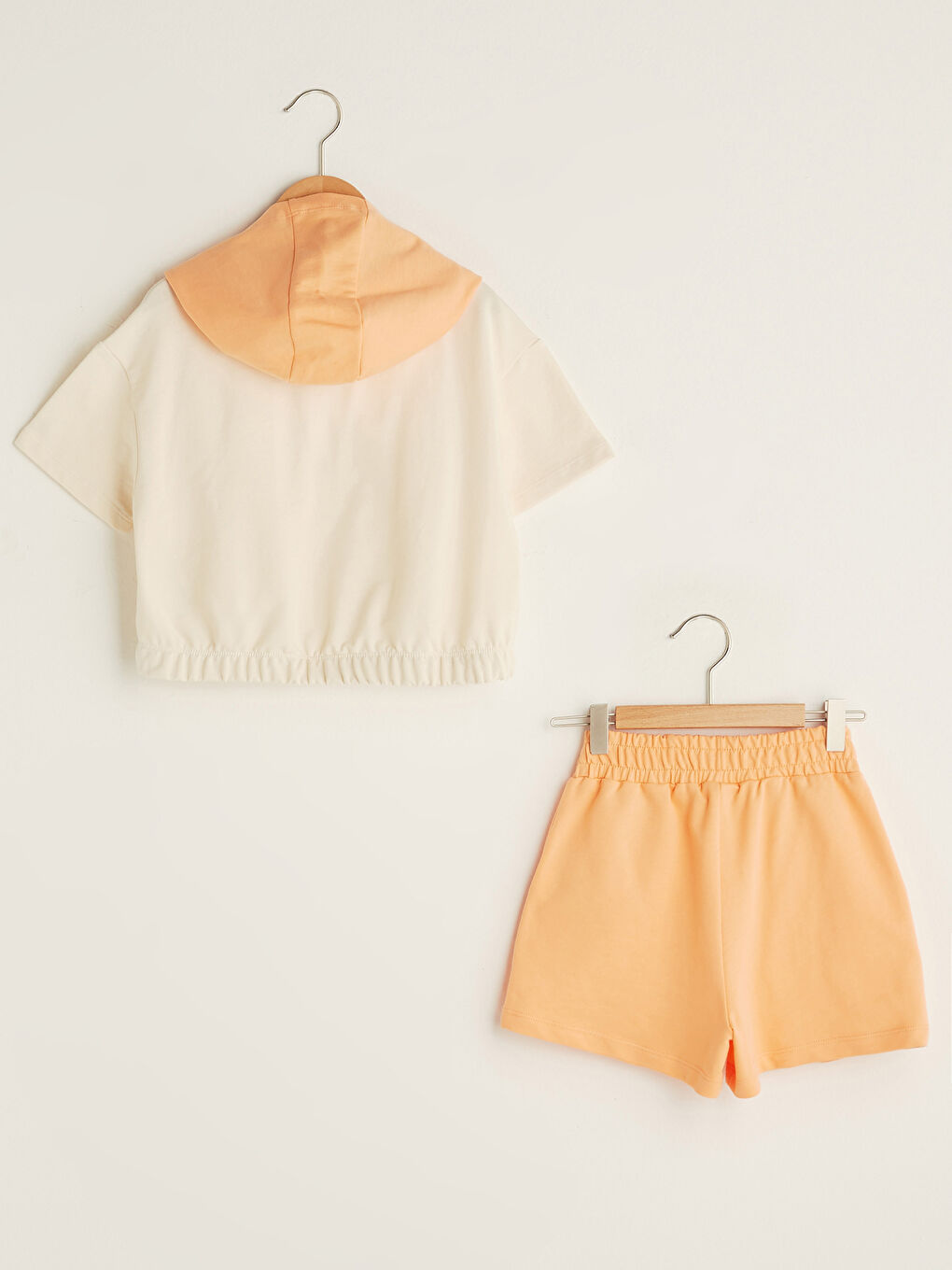 Sweat à Capuche à Manches Courtes et Short pour Fille-1