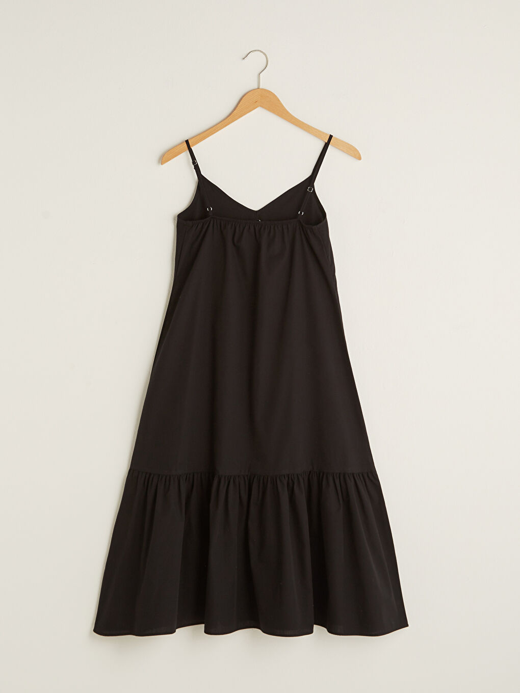 V Neck Strappy Plain Cotton Women's Dress -S1JF54Z8-CVL