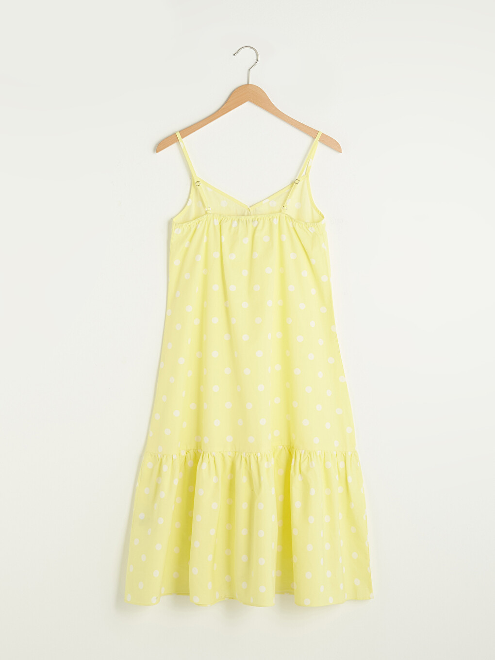 V Neck Strappy Polka Dot Cotton Women's Dress-8